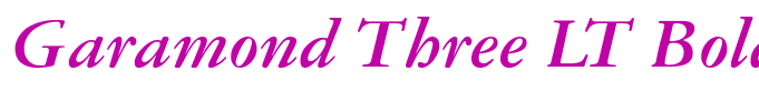 Garamond Three LT Bold Italic